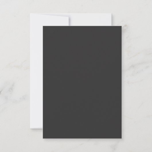 Minimalist Black Wedding QR code Invitation card Kaart (Achterkant)