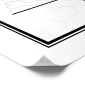 Minimalist Black & White Bali City Map Poster (Hoek)