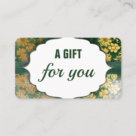 Minimalist Black & White Beauty Gift Certificate Visitekaartje (Voorkant)