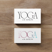 Minimalist Black White Bold Yoga Visitekaartje