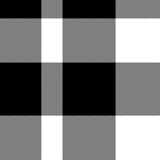 Minimalist Black White Checkered Blanket for Men Fleece Deken