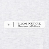 Minimalist Black White Clothing Size Labels (Design 2)