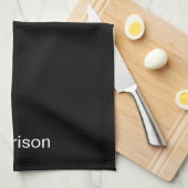 Minimalist black white custom name text monogram  theedoek (Quarter Fold)