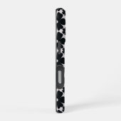 Minimalist black & white daisy pattern iPhone hoesje (Rechterkant)