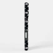 Minimalist black & white daisy pattern iPhone hoesje (Rechterkant)