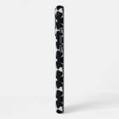 Minimalist black & white daisy pattern iPhone hoesje (Linkerkant)