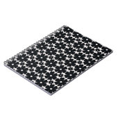Minimalist black & white daisy pattern notitieboek (Linkerzijde)