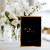 Minimalist Black & White Dessert Table Sign Kaart