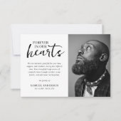 Minimalist Black & White Funeral Thank You Bedankkaart (Voorkant)