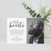 Minimalist Black & White Funeral Thank You Bedankkaart (Staand voorkant)