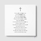 Minimalist Black & White In Loving Memory Funeral Gastenboek (Achterkant)