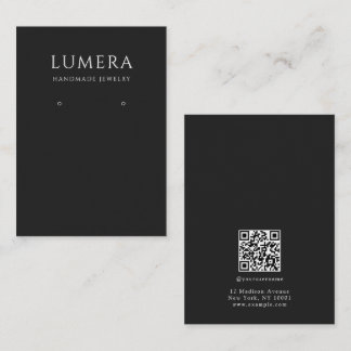 Minimalist Black & White Jewelry Display Card Visitekaartje