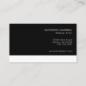 Minimalist Black White Makeup Business Card Visitekaartje (Achterkant)