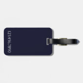 Minimalist Black & White “Mr” Modern Travel Bagagelabel (Achterkant horizontaal)