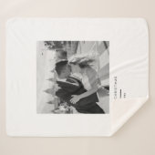 Minimalist Black & White Photo Christmas Gift Sherpa Deken (Voorkant (horizontaal))