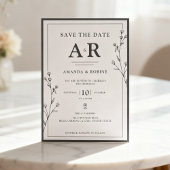 Minimalist Black & White  Save The Date