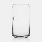 Minimalist black white script custom wedding can  blikvorm glas (Links)