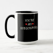 Minimalist Black & White Valentin's Mug Mok (Links)