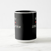 Minimalist Black & White Valentin's Mug Mok (Midden)