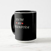 Minimalist Black & White Valentin's Mug Mok (Voorkant links)
