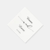 Minimalist Black & White Wedding | Modern Script Servet (Hoek)