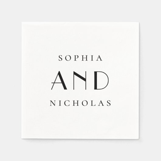 Minimalist Black & White Wedding | Simple Clean Servet (Voorkant)