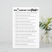 Minimalist Black & White Wie kent het bruidsspel (Staand voorkant)