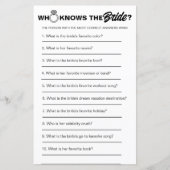 Minimalist Black & White Wie kent het bruidsspel (Voorkant)