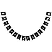 Minimalist Black With White Bunnies Happy Easter Vlaggetjes (Alle)