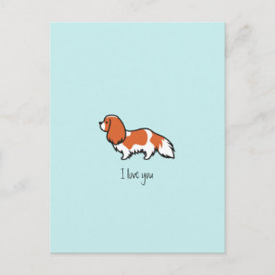 Minimalist Blenheim Cavalier King Charles Spaniel Briefkaart