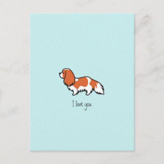Minimalist Blenheim Cavalier King Charles Spaniel Briefkaart