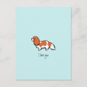 Minimalist Blenheim Cavalier King Charles Spaniel Briefkaart (Voorkant)