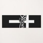 Minimalist Blessed Cross Christian Faith Design Yogamat (Achterkant (horizontaal))