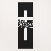 Minimalist Blessed Cross Christian Faith Design Yogamat (Achterkant)