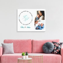 Minimalist Blue 1st Mother's Day Custom Keepsake