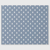 Minimalist Blue Boy Christmas Pine Tree Winter Cadeaupapier (Vlak)