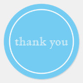 Minimalist Blue Business Bedankt Stickers (Voorkant)