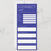 Minimalist Blue Church Connection Card Kaart (Achterkant)