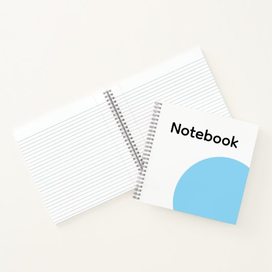 Minimalist Blue Circle Notebook Notitieboek (Binnen)