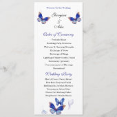 Minimalist Blue Editable Photo Wedding Program Programmakaart (Voorkant)