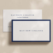 Minimalist Blue Frame Luxury Business Card Visitekaartje