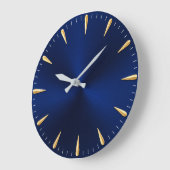 Minimalist Blue & Gold Luxury Midnight Blue Modern Grote Klok (Hoek)