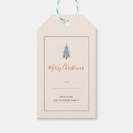 Minimalist Blue Gray Plaid Merry Christmas  Cadeaulabel
