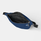 Minimalist Blue Monogram Heuptasje (Open)