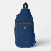 Minimalist Blue Monogram Sling Bag (Voorkant)