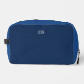Minimalist Blue Monogram Toilettasje (Voorkant)