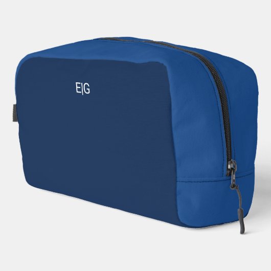 Minimalist Blue Monogram Toilettasje (Rechterhoek)