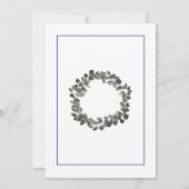 Minimalist|Blue Peace on Earth Christmas Card Kaart (Achterkant)
