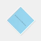 Minimalist Blue Plain Elegant Claasical Name Servet (Hoek)