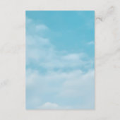 Minimalist Blue Sky Just Love Casual Elegance Informatiekaartje (Achterkant)